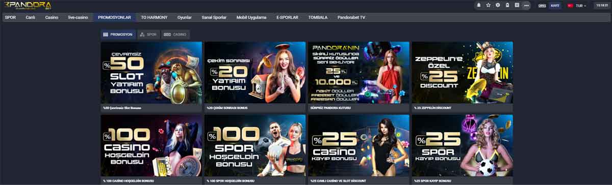 Pandorabet Bonusları ve Promosyon Kodları