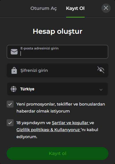 BetOnRed Üyelik & Kayıt İşlemleri