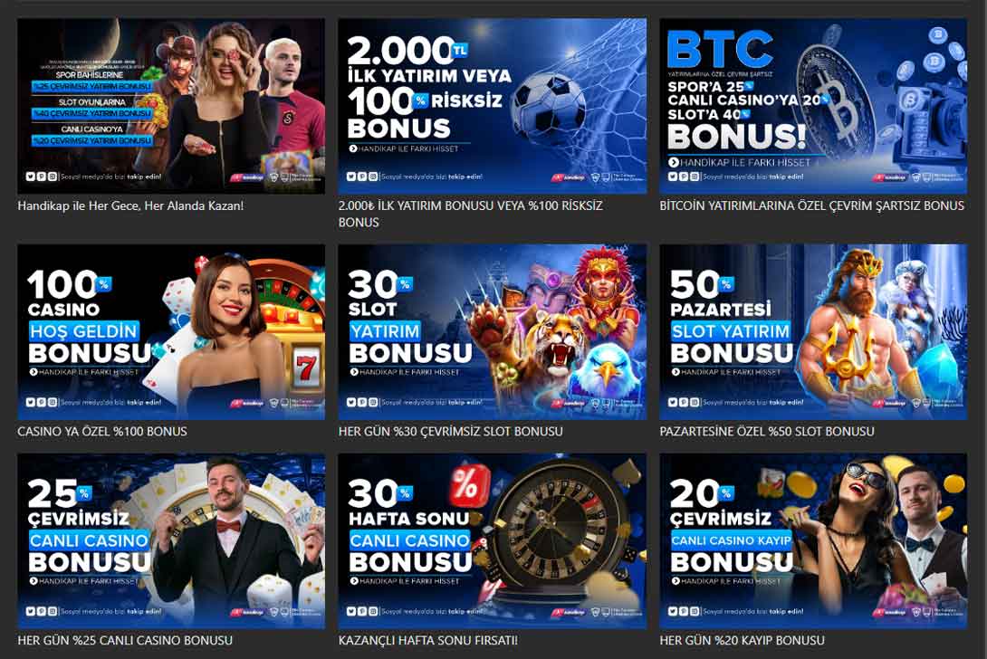 Handikap Bonus ve Promosyon Seçenekleri