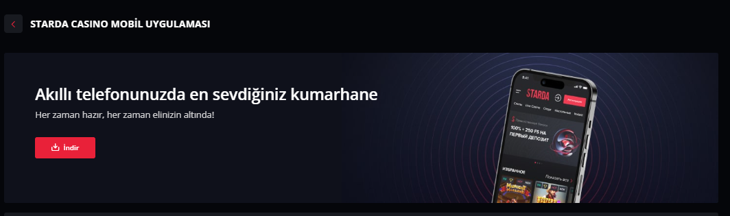 Starda mobil uygulama